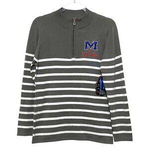 Gameday Couture Ole Miss Quarter Zip Sweater Womens S Sparkly Blingy Mississippi